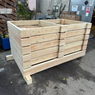 Dvoukomorový kompostér 